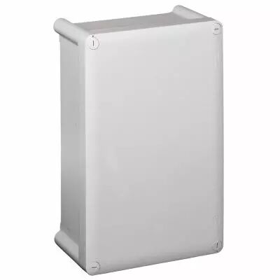 Bo�tier industriel plastique - IP55 IK07 - RAL 7035 - 180x140x86 - couv opaque (035950)