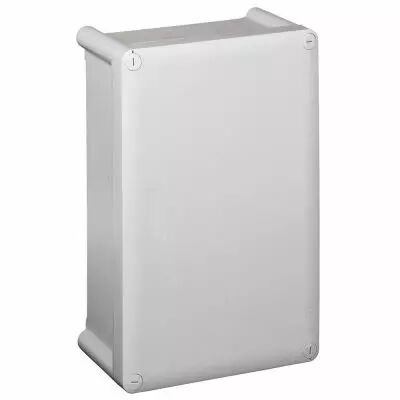 Bo�tier industriel plastique - IP55 IK07 - RAL 7035 - 360x270x124 - couv opaque (035990)