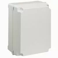 Bo�tier industriel plastique - IP55 IK08 - RAL 7035 - 310x240x160 - couv opaque (035054)