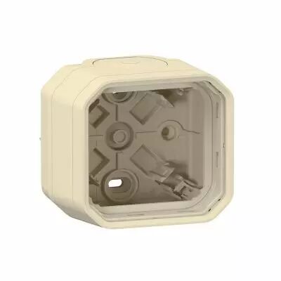 Bo�tier saillie 2 embouts � membrane 1 entr�e 1 poste Plexo sable (069863L)