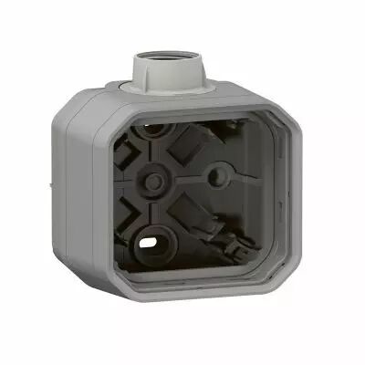 Bo�tier saillie � presse �toupe 1 entr�e PG16 1 poste Plexo gris (069652L)