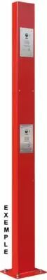 Borne pl/vl acier 4mm, haut. 250cm pr 2 plat. audio/vid�o-ni repris, ni �chang�e (BA250P)
