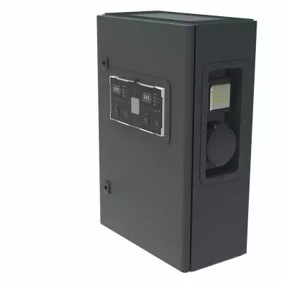 Borne triphas�e m�tal avec protection DC Green\'up Premium pour 2 v�hicules �lectriques Modes 2 et 3 22kW 32A (058015)