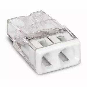 Borne Wago 2273 - 2 x 0,5 � 2,5mm� Transparent / Blanc (2273-202)