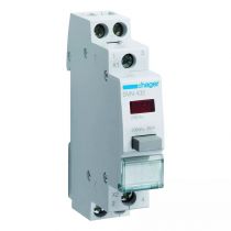 bouton poussoir 2f impulsion + voyant rouge 230vac (svn432)