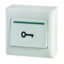 Bouton poussoir de sortie saillie à double sécurités no/nf en abs (BPSP)