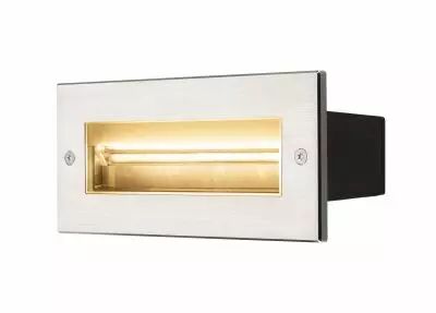 BRICK, encastr� mural ext�rieur, asym�trique, inox, LED, 11W, 3000K, IP65, collerette inox 316 (233660)