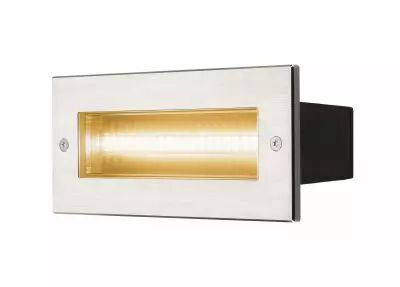 BRICK, encastr� mural ext�rieur, sym�trique, inox, LED, 11W, 3000K, IP65, collerette inox 316 (233650)