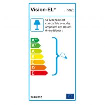 &butterfly e27 douille metal cylindre or + cable 2m (5023)