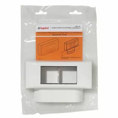 Cadre double pour appareillage Mosaic - pour moulures 16mm (098193)