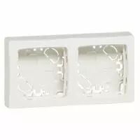 Cadre saillie 2 postes appareillage saillie - blanc