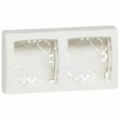 Cadre saillie 2 postes Appareillage saillie blanc (086092)