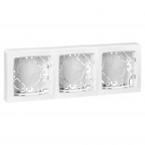 cadre saillie 3 postes appareillage saillie blanc (086093)