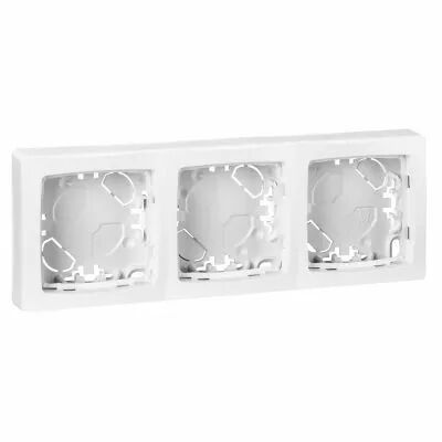 Cadre saillie 3 postes Appareillage saillie blanc (086093)