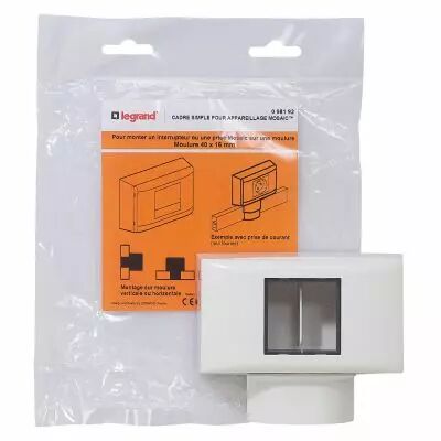 Cadre simple pour appareillage Mosaic - pour moulures 16mm (098192)