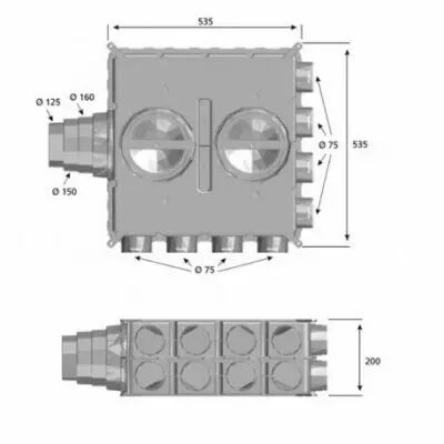 Caisson de distribution Clip & Go - 16 piquages - 75mm (464037)