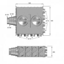 Caisson de distribution Clip & Go - 16 piquages - 75mm (464037)