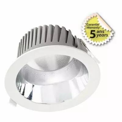 capella downlight diam 180mm 25w 4000k ip43/ip20 ik07 5ans (400016)
