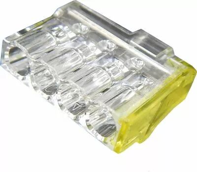 CAPRI - 100 Bornes de connexion SLIM 4 entr�es pour fils rigides 0,5 � 2,5mm2 24A-450V (CAP307104)