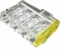 CAPRI - 100 Bornes de connexion SLIM 4 entr&eacute;es pour fils rigides 0,5 &agrave; 2,5mm2 24A-450V (CAP307104)