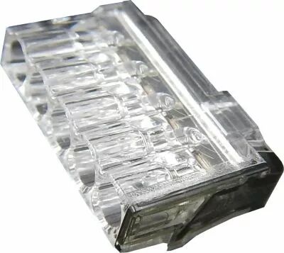 CAPRI - 100 Bornes de connexion SLIM 5 entr�es pour fils rigides 0,5 � 2,5mm2 24A-450V (CAP307105)