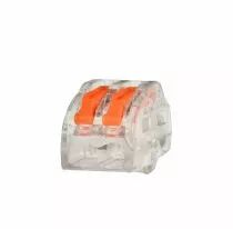 CAPRI - Borne &agrave; levier 2 entr&eacute;es EATON pour fils souples et rigides 0,2 &agrave; 4mm2 24A-450V (CAP308102)