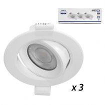 carat ii spot diam 90mm blc 5w 4000k dim + connect pack de 3 (100353)