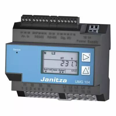 Centrale de mesure modulaire UMG 104 tri/t�tra 4Mo de m�moire 2 entr�es 2 sortie (5220201)
