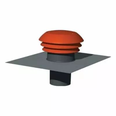 Chapeau de toiture couleur tuile �125mm pour Calypso connect� mural (464055)
