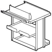 Châssis coulissant-pr armoire PC Altis, prof 600-reçoit 1 UC et 1 imprimante (047290)