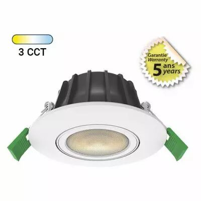 chroma orient spot bbc diam 96mm encas 9w 27k/3k/4k dim recouv 5ans (763411)