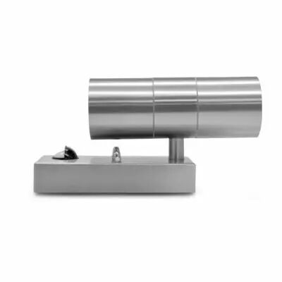 &clairette d/i appl 2 x gu10 ip44 cylindrique inox 304 + detect ir (70038)