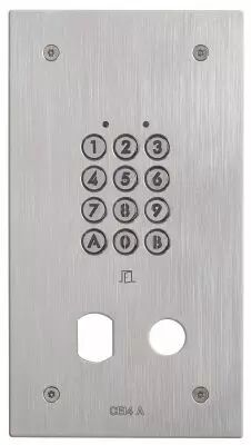 Clavier enc. r�sist. vandal, 100 codes/2 relais, � 25 & � 19 mm sans obturateur (CIE4A)