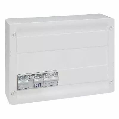 Coffret Basique Double Play DRIVIA 18 - 4 prises RJ45 STP + r�partiteur TV 2 sorties - TV sur RJ Ready (418250)