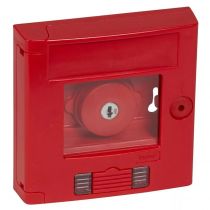 coffret bris de glace coup de poing ip30 rouge avec 2 voyants - encastré (038059)