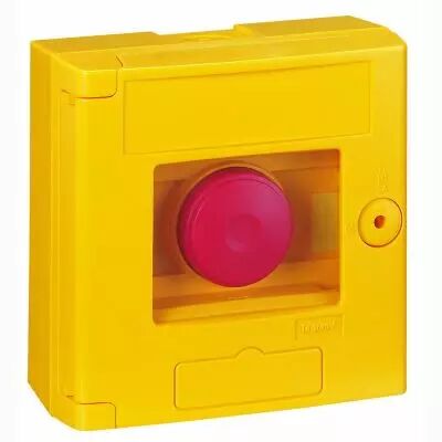 Coffret de s�curit� \'\'bris de glace\'\' - double position - jaune - saillie (038001)