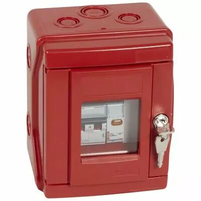 Coffret de s�curit� Plexo �quip� IP 55 - IK 07 - 1 disj 2P + 1 voyant (038088)