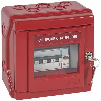 Coffret de s�curit� Plexo �quip� IP 55 - IK 07 - 1 disj 4P + 1 voyant (038090)