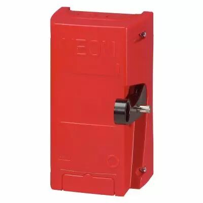 Coffret de s�curit� rouge pr coupure enseigne lumineuse-4P-16 A-400 V-ss voyant (038053)