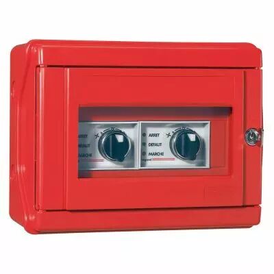 Coffret d�senfumage Plexo - avec 2 commut et 2x3 voyants signalisation (038037)