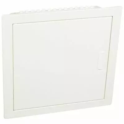 Coffret encastr� - porte m�tal extra plate - 1 rang�e - 12+2 mod-blanc RAL 9010