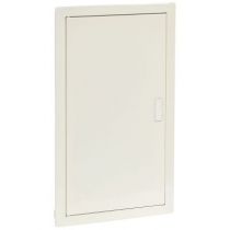 Coffret encastré - porte métal extra plate - 3 rangée - 36+6 mod-blanc RAL 9010