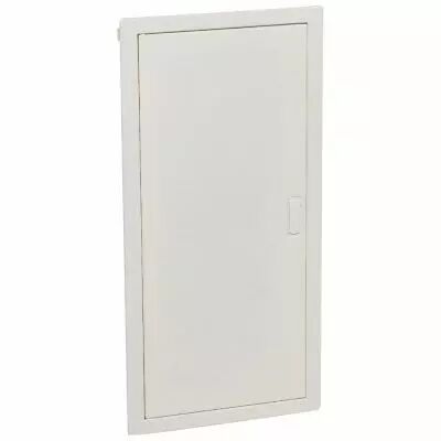 Coffret encastr� - porte m�tal extra plate - 4 rang�e - 48+8 mod-blanc RAL 9010