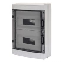 Coffret étanche 24 (2X12) Modules .IP65 Gris avec bornier (40104BS)