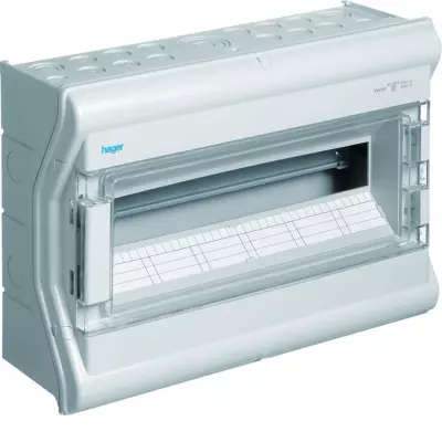 Coffret �tanche vector IP55 1 rang�e 18 modules h 302mm l 418mm (VE118F)