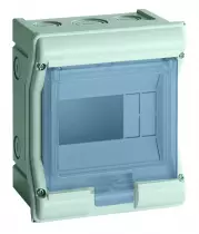 Coffret étanche vector IP55 1 rangée 4+2 modules h 190mm l 165mm (VE106F)