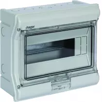 Coffret étanche vector IP55 1 rangée 8+2 modules h 210mm l 237mm (VE110F)