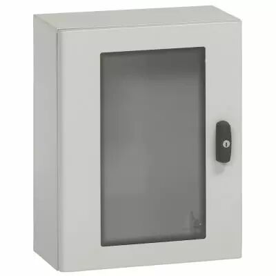 Coffret m�tal Atlantic - IP66 IK10 - RAL 7035 - 1000x800x300 - porte vitr�e (035497)