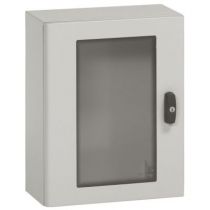 Coffret métal Atlantic - IP66 IK10 - RAL 7035 - 500x400x200 - porte vitrée (035493)