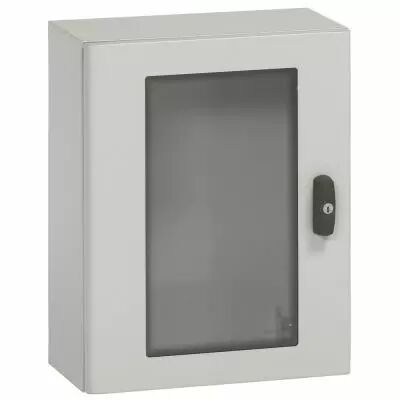 Coffret m�tal Atlantic - IP66 IK10 - RAL 7035 - 600x400x250 - porte vitr�e (035494)